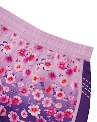 Deux par Girls Athletic Shorts Polyester Mauve Floral Gradient
