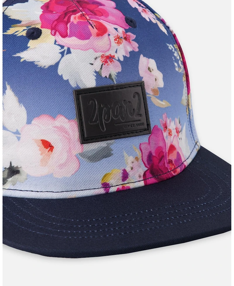 Deux par Toddler | Little Girl Rose Print Cap