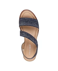 Easy Spirit Women's Sabina Strappy Low Wedge Sandals
