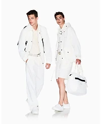 A|X Armani Exchange Men's White Edition Duffel Bag