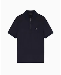 A|X Armani Exchange Men's Short Sleeve Zipper Polo Shirt