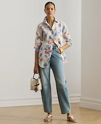 Lauren Ralph Petite Karrie Floral Long-Sleeve Shirt
