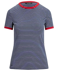 Lauren Ralph Petite Striped Crewneck T-Shirt
