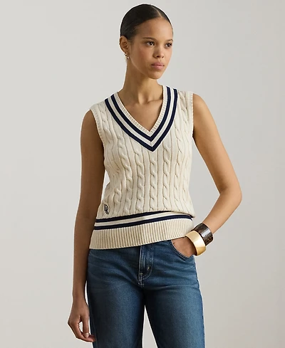 Lauren Ralph Petite V-Neck Sweater Vest