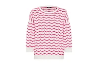 Olsen Women's Chevron Eyelash Knit Sweater
