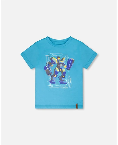 Deux par Toddler Boys Cotton Jersey T-Shirt with Print - Toddler|Child