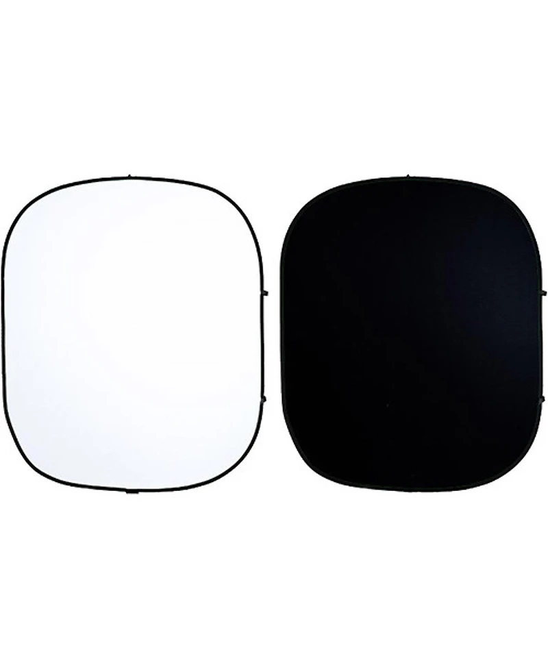 Savage 6x7' Reversible Collapsible Backdrop with 8' Aluminum Stand, Black/White