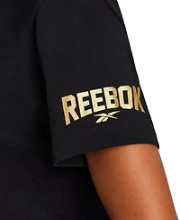 Reebok Women's Cropped Basketball Graphic T-Shirt