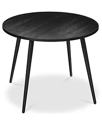 Best Choice Products Round Mid-Century Modern 35.5in Dining Table, Dinette for Home or Kitchen w/Wood Finish Steel Legs