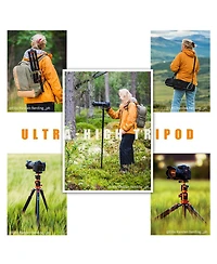 K&F Concept K234A6 4-Section Aluminum Travel Tripod/Monopod with Ball Head