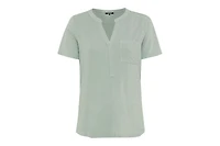 Olsen Women's Shimmer Split Neck T-Shirt