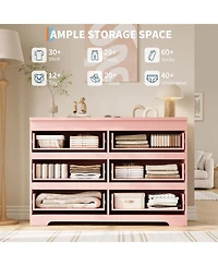 gaomon 6 Simply Modern Chest of Drawer Dresser for Clothes Storage for Bedroom