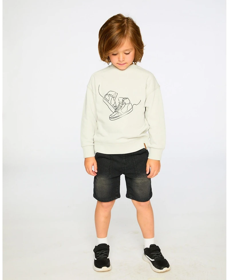 Deux par Toddler Boys French Terry Sweatshirt Pale