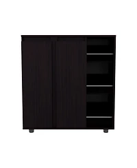 Fm Furniture Gitano Shoe Storage Cabinet with Enclosed & Open Shelves