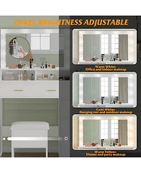 Gaomon Vanity Desk with Mirror & Lights