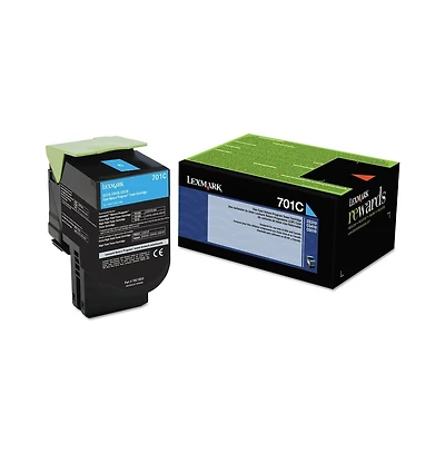 Lexmark 70C10C0 1,000 Page-Yield Return Program Toner - Cyan