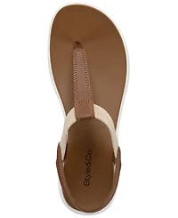 Style & Co Women's Harperr Elastic Round Toe Flat Sandals, Macy's Exclusive