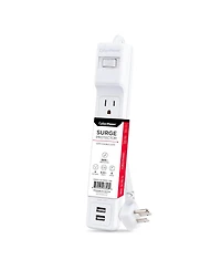 CyberPower P406U 4-Outlet Home/Office Surge Protector with 2x Usb-a Port, White