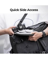 KandF Concept Beta 20L Multifunctional Waterproof Dslr Camera Travel Backpack for Outdoor Photography, Large, Black
