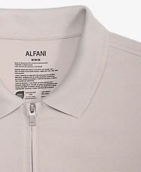 Alfani Men's Ottoman Short Sleeve Textured Quarter-Zip Polo Shirt