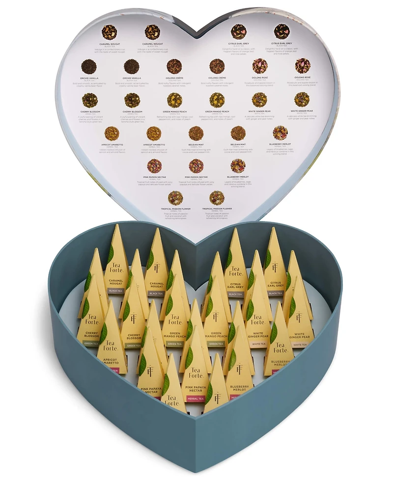 Tea Forte Keepsake Collection and White Cafe Cup, 26 Pyramid Infusers