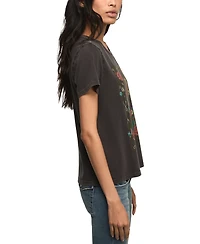 Lucky Brand Women's Mirror Butterfly Classic Crewneck T-Shirt
