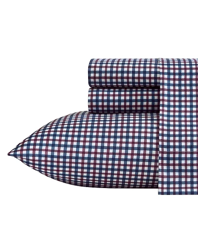 Nautica Heritage Plaid Printed Microfiber 3-Pc. Sheet Set, Twin Xl