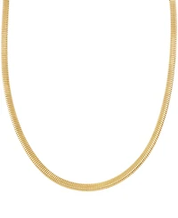 Italian Gold Lightweight Tugogas Omega 18" Chain Necklace in 18k Yellow Gold-Plated Sterling Silver