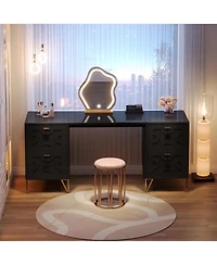 Tribesigns 59-Inch Makeup Vanity Desk with 4 Drawers, Dressing Table Storage (Without Mirror)