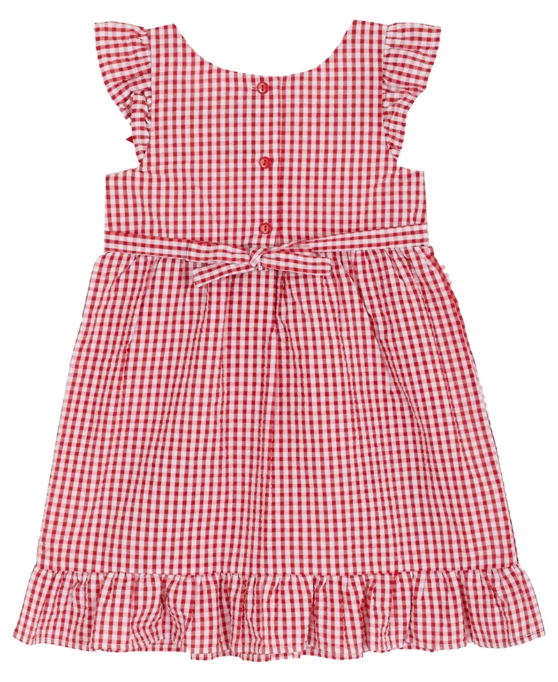 Rare Editions Girls' 2T-6X Gingham Seersucker Dress