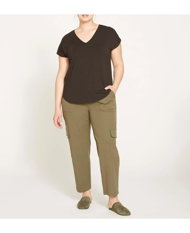 Universal Standard Plus Karlee Stretch Cotton Twill Cargo Pants