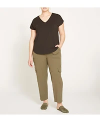 Universal Standard Plus Karlee Stretch Cotton Twill Cargo Pants
