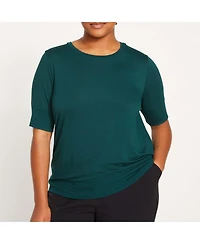 Universal Standard Plus Liquid Jersey Rib Hem Tee