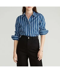 Universal Standard Plus Popover Stretch Poplin Shirt Classic Fit