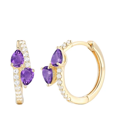 Macy's Multi Gemstone Earrings 14k Gold Over Sterling Silver (Also Silver)