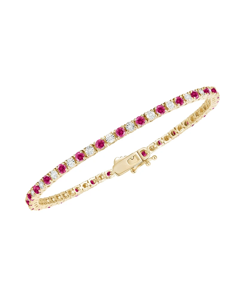 Macy's Multi-Gemstone Bracelet 14k Gold Over Sterling Silver (Also Silver)