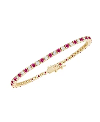Macy's Multi-Gemstone Bracelet 14k Gold Over Sterling Silver (Also Silver)