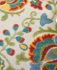 Nourison Home Aloha ALH17 4' x Round Outdoor Area Rug