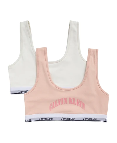 Calvin Klein Girls' 6-16 Full Coverage Bra, 2-Pack