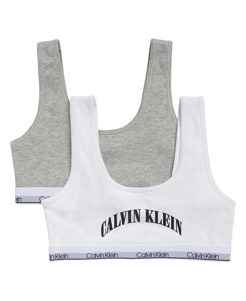 Calvin Klein Girls' 6-16 Full Coverage Bra, 2-Pack