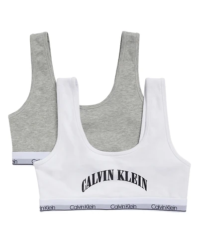 Calvin Klein Girls' 6-16 Full Coverage Bra, 2-Pack