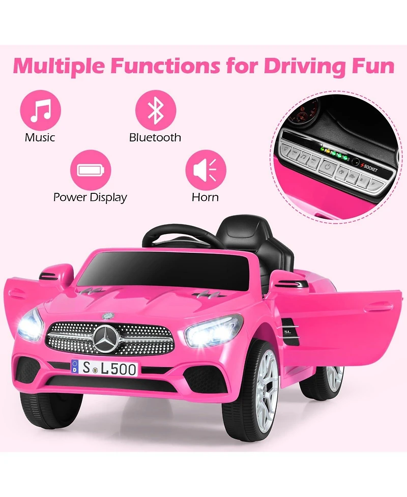 Mecale 12V Kids Ride On Car Licensed Mercedes Benz with Remote and Music