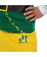 Elf Toddler Boys Holiday Classic Christmas Buddy The 2-Piece Tight Fit Long Sleeve Pajama Set