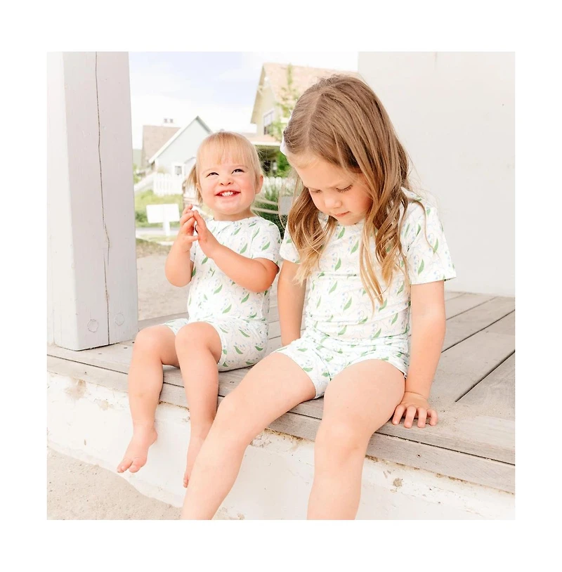 Motette Baby Girls Bluebell Bows Pajama Set