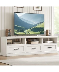 gaomon Mid-Century Modern 75" Tv Stand Entertainment Center, Storage Drawers & Open Shelves for 75 Inch TVs