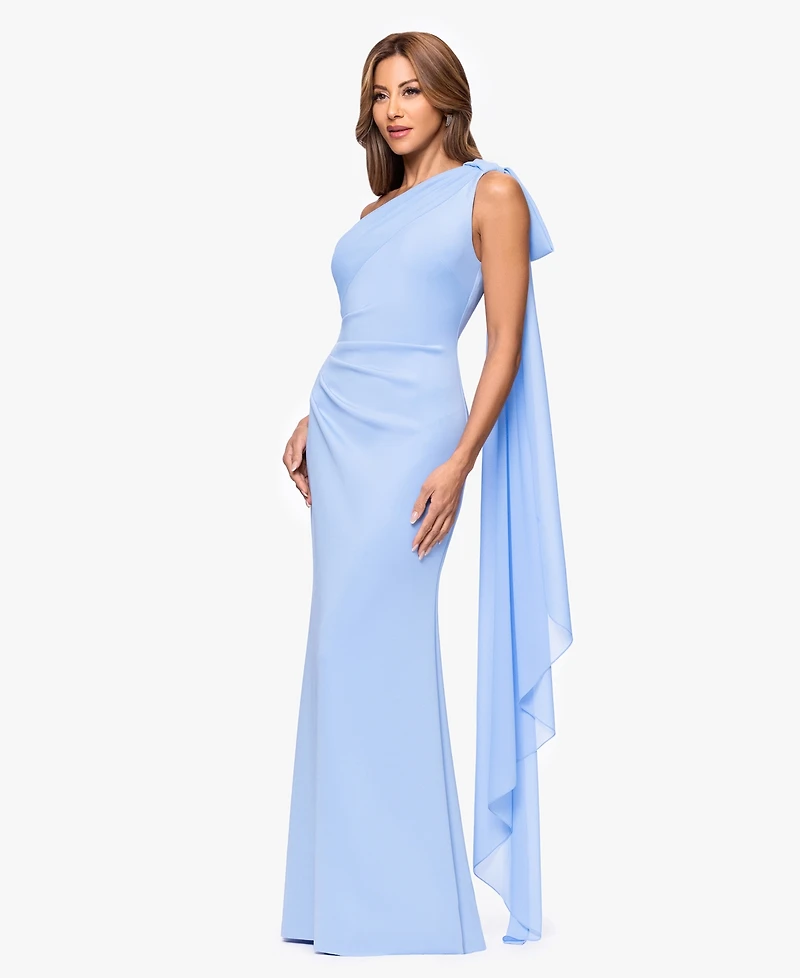Xscape Women's One-Shoulder Maxi Dress