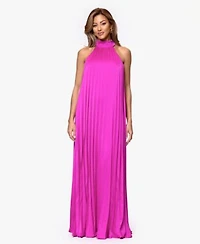 Xscape Womens Pleat Detail Ball Gown Dress