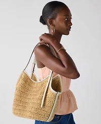 kate spade new york Deco Straw Tulip Extra-Large Tote Bag