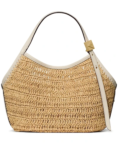 kate spade new york Deco Straw Medium Tulip Tote Bag