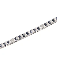 Macy's Sapphire (2-1/2 ct. t.w.) and Diamond (1/10 ct. t.w.) Bracelet in 10k White Gold